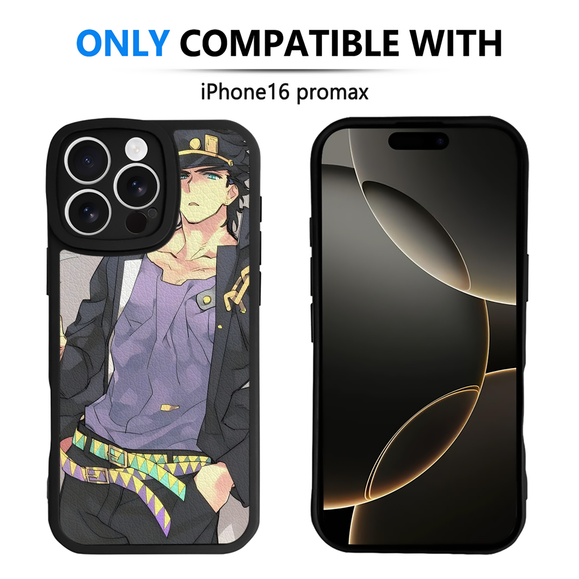 （画像用） ジョジョの奇妙な冒険 JoJo's Bizarre Adventure 【iPhone 16シリーズ対応】シリコンスマホケース（レザー調） 材質：シリコン